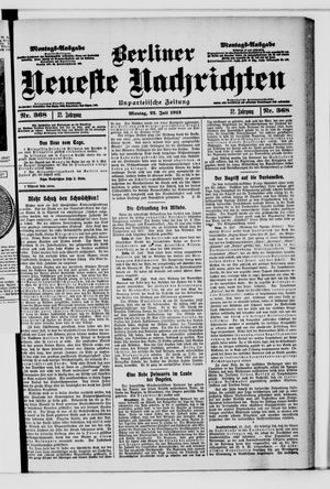 Berliner Neueste Nachrichten vom 22.07.1912