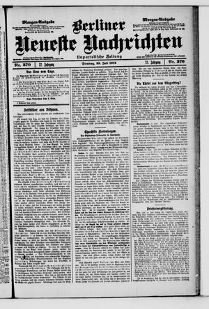 Berliner Neueste Nachrichten on Jul 23, 1912