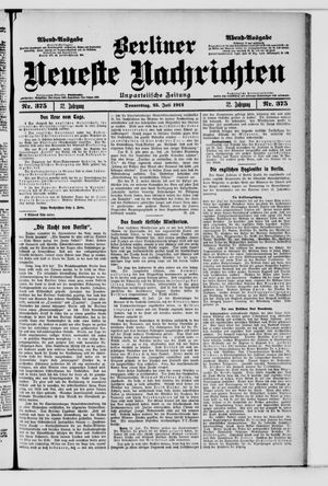 Berliner Neueste Nachrichten vom 25.07.1912