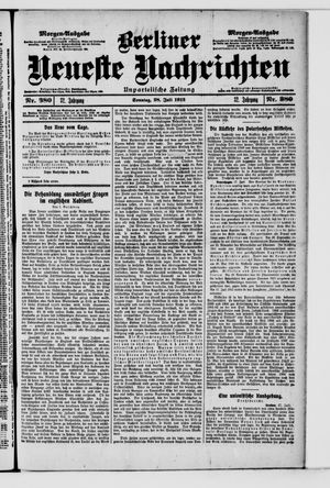 Berliner Neueste Nachrichten on Jul 28, 1912