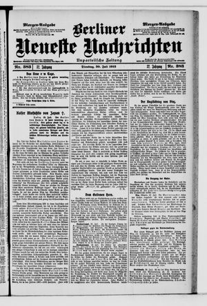 Berliner Neueste Nachrichten vom 30.07.1912