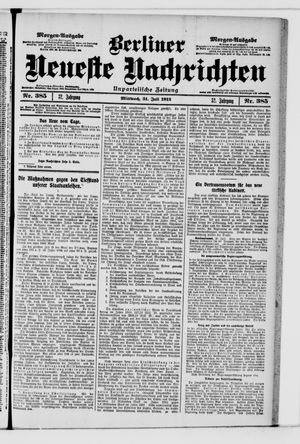 Berliner Neueste Nachrichten vom 31.07.1912