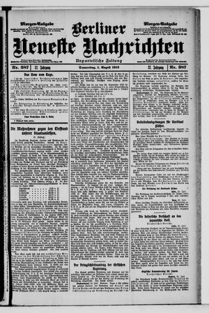 Berliner Neueste Nachrichten vom 01.08.1912