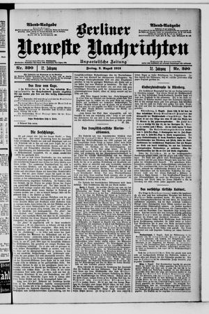 Berliner Neueste Nachrichten vom 02.08.1912