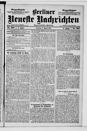 Berliner Neueste Nachrichten vom 04.08.1912