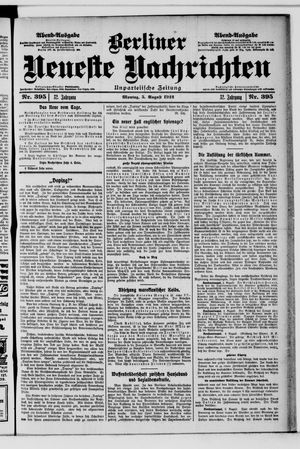 Berliner Neueste Nachrichten vom 05.08.1912