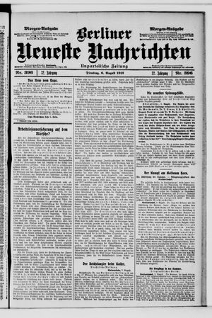 Berliner Neueste Nachrichten vom 06.08.1912