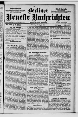 Berliner Neueste Nachrichten vom 06.08.1912