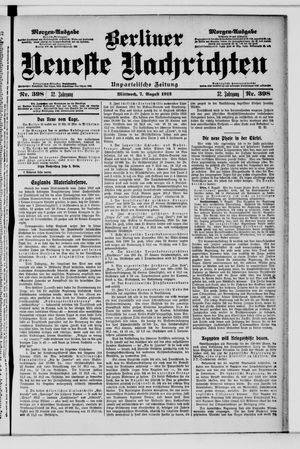 Berliner Neueste Nachrichten vom 07.08.1912