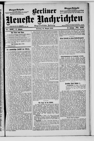 Berliner Neueste Nachrichten vom 11.08.1912