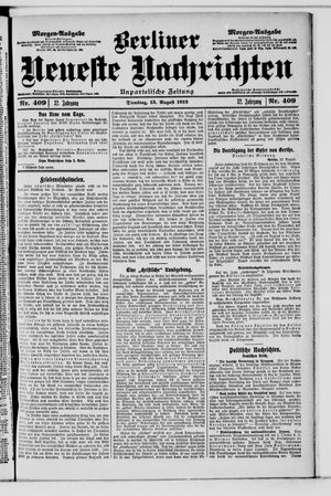 Berliner Neueste Nachrichten vom 13.08.1912