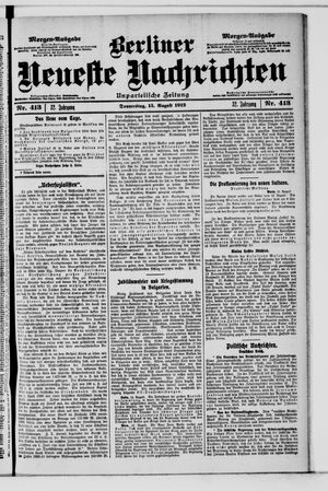 Berliner Neueste Nachrichten on Aug 15, 1912