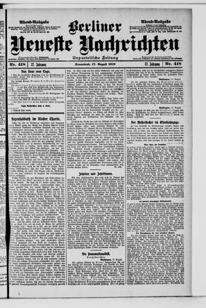 Berliner Neueste Nachrichten vom 17.08.1912