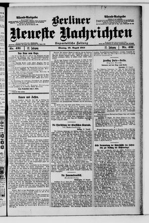 Berliner Neueste Nachrichten vom 19.08.1912