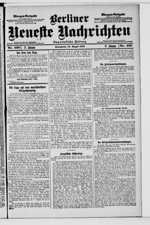 Berliner Neueste Nachrichten on Aug 24, 1912