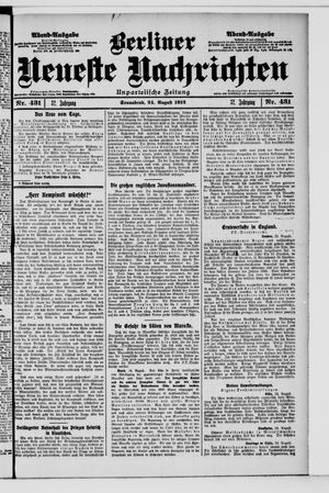 Berliner Neueste Nachrichten on Aug 24, 1912