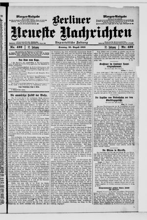 Berliner Neueste Nachrichten vom 25.08.1912
