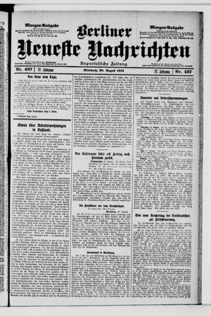 Berliner Neueste Nachrichten vom 28.08.1912