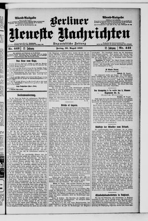 Berliner Neueste Nachrichten vom 30.08.1912