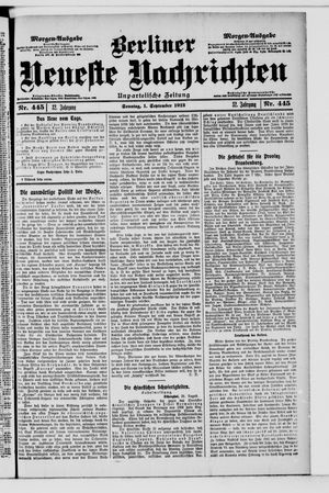 Berliner Neueste Nachrichten on Sep 1, 1912