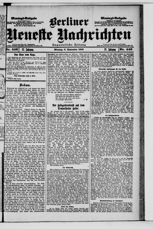 Berliner Neueste Nachrichten vom 02.09.1912