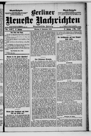 Berliner Neueste Nachrichten vom 02.09.1912