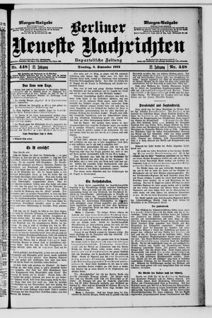 Berliner Neueste Nachrichten vom 03.09.1912
