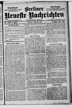 Berliner Neueste Nachrichten vom 03.09.1912