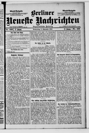 Berliner Neueste Nachrichten vom 05.09.1912