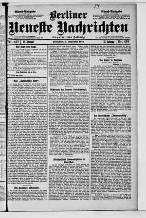 Berliner Neueste Nachrichten vom 07.09.1912