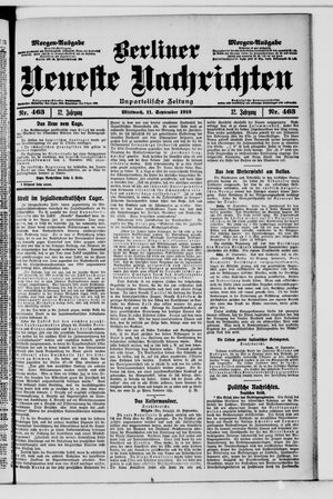 Berliner Neueste Nachrichten vom 11.09.1912