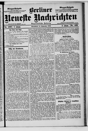 Berliner Neueste Nachrichten vom 14.09.1912