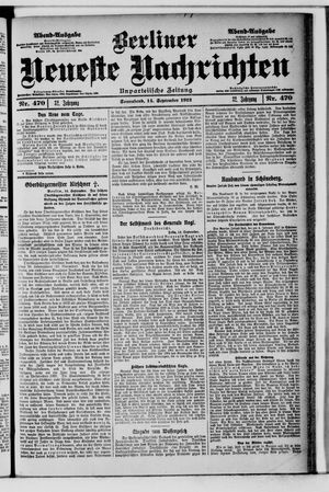Berliner Neueste Nachrichten vom 14.09.1912