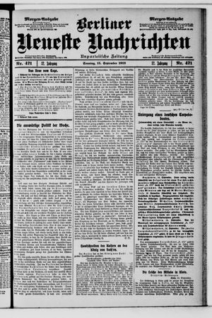 Berliner Neueste Nachrichten vom 15.09.1912