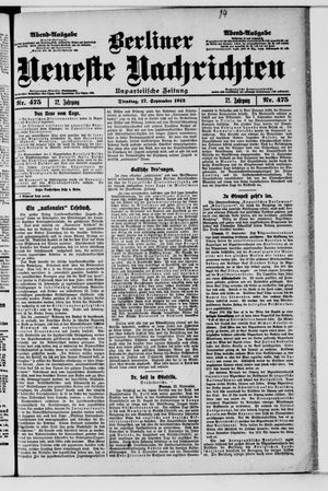 Berliner Neueste Nachrichten vom 17.09.1912