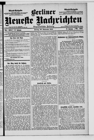 Berliner Neueste Nachrichten vom 20.09.1912