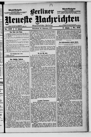 Berliner Neueste Nachrichten vom 21.09.1912