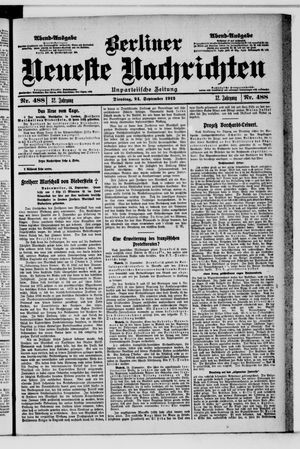 Berliner Neueste Nachrichten vom 24.09.1912