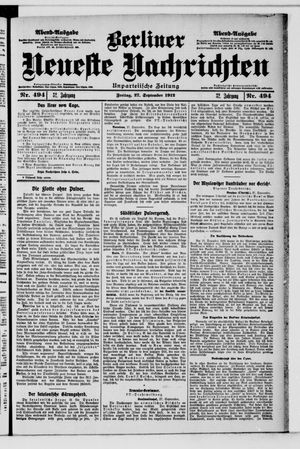 Berliner Neueste Nachrichten vom 27.09.1912
