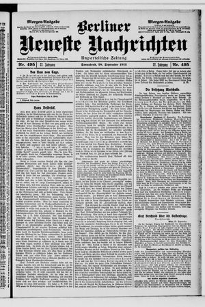 Berliner Neueste Nachrichten on Sep 28, 1912