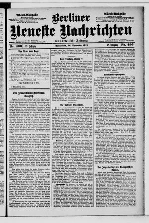 Berliner Neueste Nachrichten vom 28.09.1912