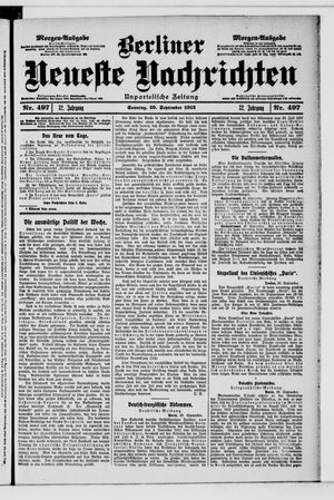Berliner Neueste Nachrichten vom 29.09.1912