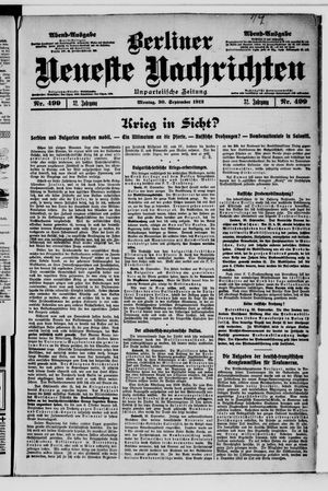 Berliner Neueste Nachrichten on Sep 30, 1912