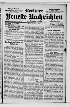 Berliner Neueste Nachrichten vom 04.10.1912