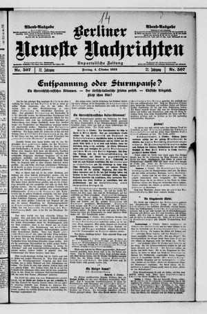 Berliner Neueste Nachrichten vom 04.10.1912