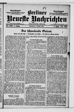 Berliner Neueste Nachrichten vom 05.10.1912
