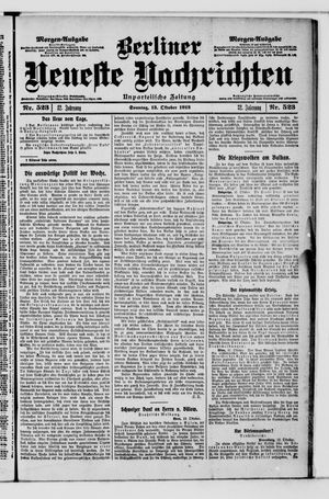 Berliner Neueste Nachrichten vom 13.10.1912