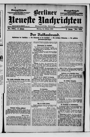 Berliner Neueste Nachrichten vom 14.10.1912
