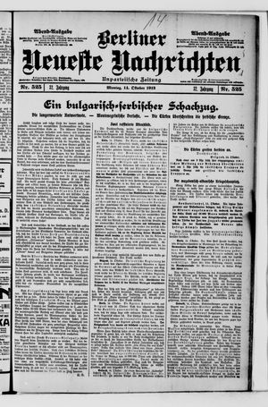 Berliner Neueste Nachrichten vom 14.10.1912