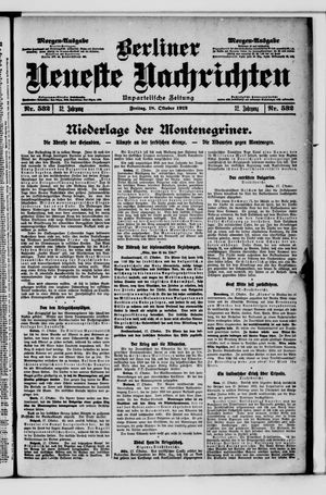 Berliner Neueste Nachrichten vom 18.10.1912